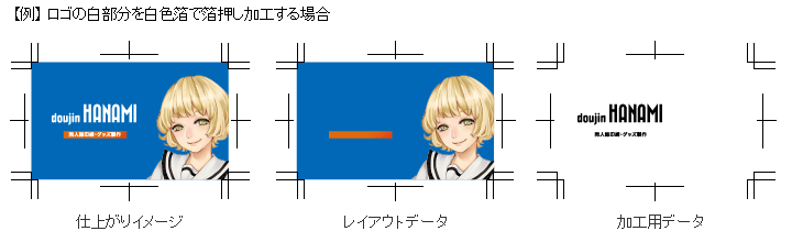 箔押し加工用のデータ作成例